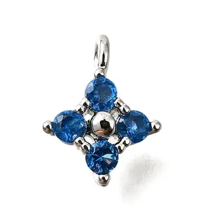 Brass Micro Pave Cubic Zirconia Pendants