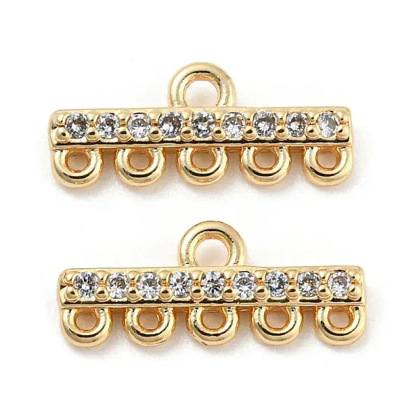 Brass Micro Cubic Zirconia Chandelier Components Links