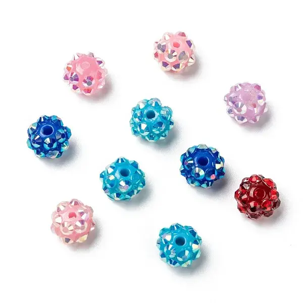 Resin Rhinestone Beads