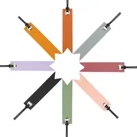 16Pcs 8 Colors Leather Bookmarks