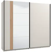 Posuvná šatní skříň se zrcadlem katharos-béžová/dub artisan - základní