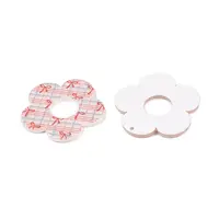 Flower Theme Printed Acrylic Pendants