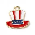 American Flag Style Alloy Enamel Pendants