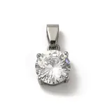 304 Stainless Steel with Clear Cubic Zirconia Charms
