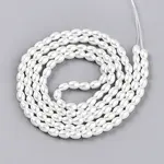Baking Painted Pearlized Glass Pearl Bead Strands