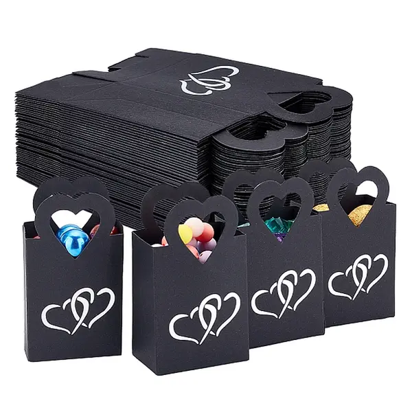 Silver Stamping Heart Packaging Handbag Holder