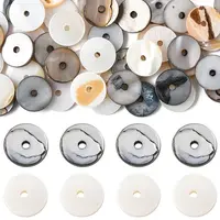 80Pcs 2 Colors Dyed Natural Shell Bead Spacers
