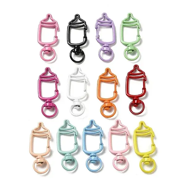 Spray Painted Alloy Swivel Clasps