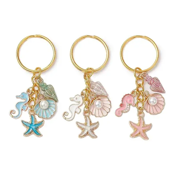3Pcs Alloy Enamel Keychain