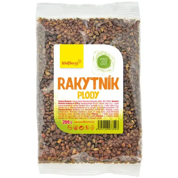 Wolfberry Rakytník plody sušené plody 200 g