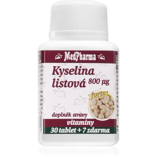 MedPharma Kyselina listová 800 μg forte tablety na podporu krvotvorby 37 tbl