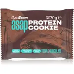 GymBeam ASAP Protein Cookie proteínová sušienka príchuť Triple Chocolate 70 g