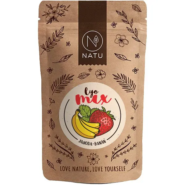 NATU Lyo mix jahoda & banán mrazom sušené ovocie 40 g