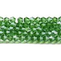 Transparent Electroplate Glass Beads Strands