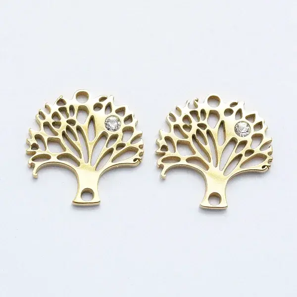 316 Surgical Stainless Steel Micro Pave Cubic Zirconia Links connectors