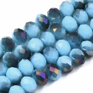 Electroplate Opaque Glass Beads Strands