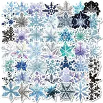 50Pcs Snowflake Paper Stickers