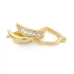 Brass Micro Pave Clear Cubic Zirconia Fold Over Clasps