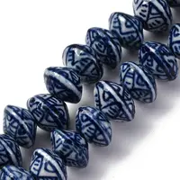 Handmade Blue and White Porcelain Beads Strands