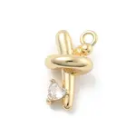 Brass Micro Pave Cubic Zirconia Pendants