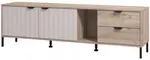 Tv stolek bez osvětlení xaden - dub šedý/béžová