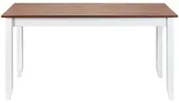 Jídelní stůl carson - bílá/hnědá