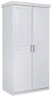 Dvoudveřová šatní skříň z masivu guliver - bílá