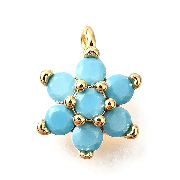 Brass Micro Pave Cubic Zirconia Pendants