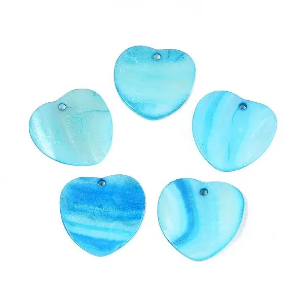 Dyed Natural Freshwater Shell Pendants