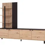 Obývacia stena meredith - dub artisan/čierna