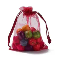 Rectangle Organza Drawstring Bags