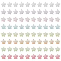 240Pcs 8 Colors Transparent Acrylic Bead Caps