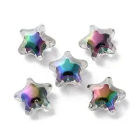 UV Plating Rainbow Iridescent Acrylic Beads