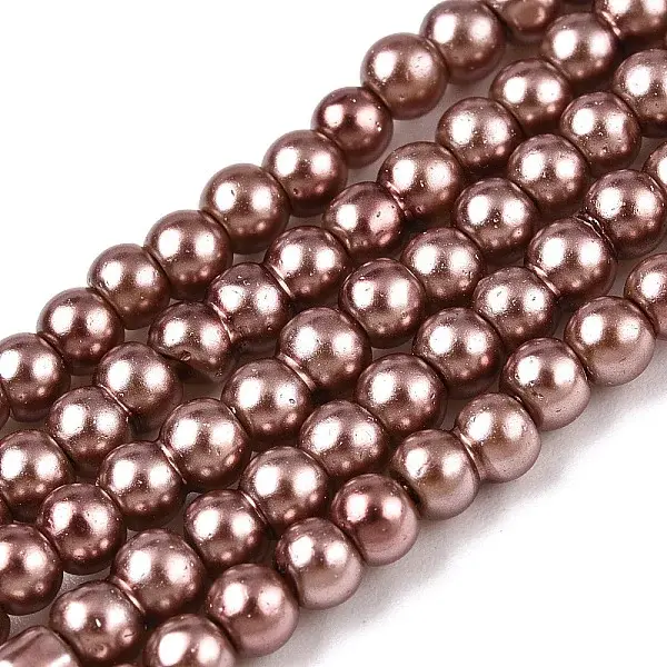 Baking Paint Glass Pearl Bead Strands