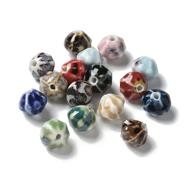 Vintage Porcelain Pumpkin Beads