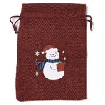 Christmas Theme Jute Cloth Storage Bags