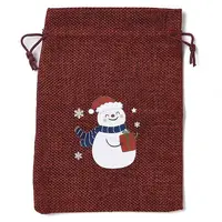 Christmas Theme Jute Cloth Storage Bags