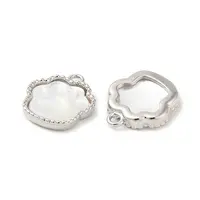 Natural White Shell Paw print Charms