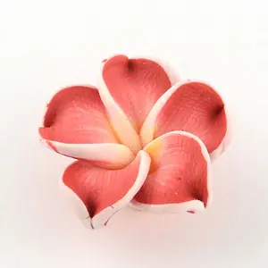 Handmade Polymer Clay 3D Flower Plumeria Beads