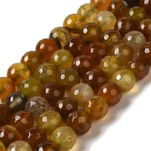Dyed & Heated Natural Dragon Veins Agate Beads Strands
