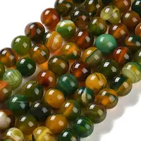 Natural Striped Agate/Banded Agate Beads Strands