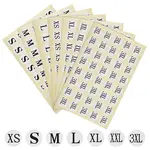 Clothing Size Round Sticker Labels