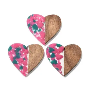 Resin and Walnut Pendants