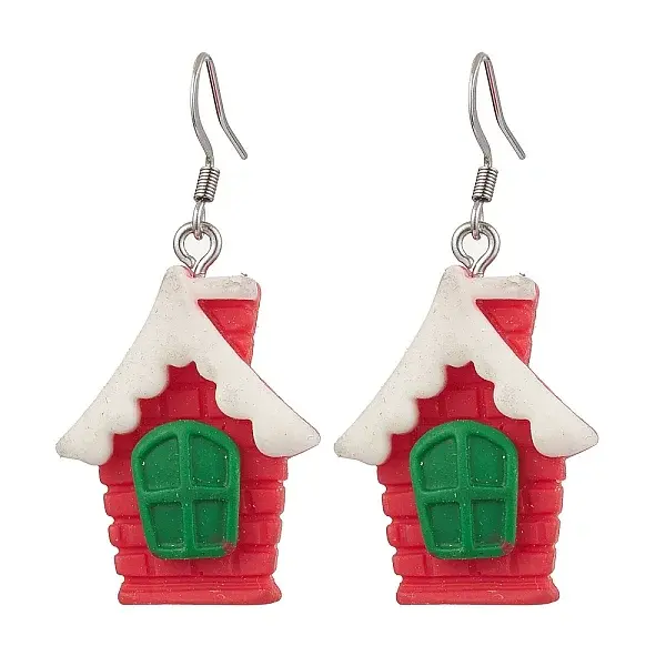 Christmas Resin Dangle Earrings