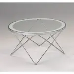 Konferenční stolek, chrom / čiré sklo, leonel