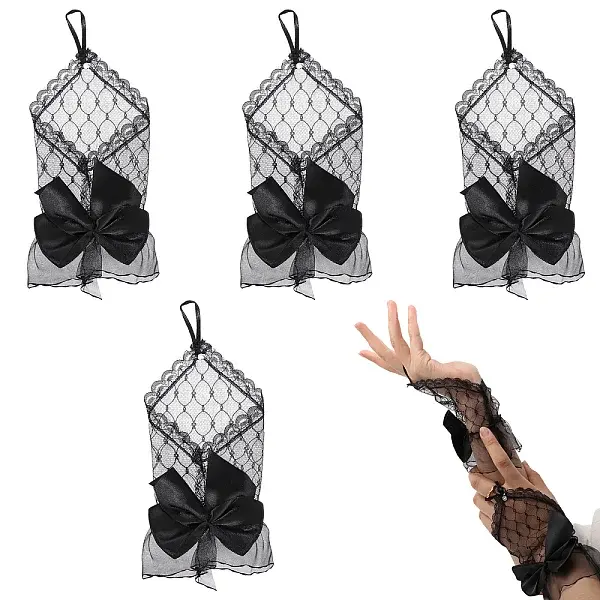 Polyester Bowknot Pattern Gloves