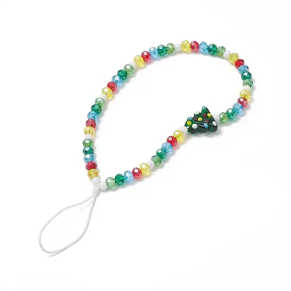 Christmas Glass Beaded Mobile Straps