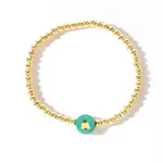 Christmas Brass Beaded Stretch Bracelets