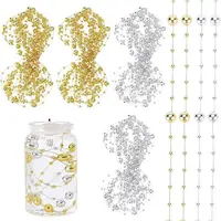 2 Bags 2 Colors Plastic Bead Garland Strand