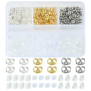 425Pcs 6 Style Iron & 304 Stainless Steel Ear Nuts